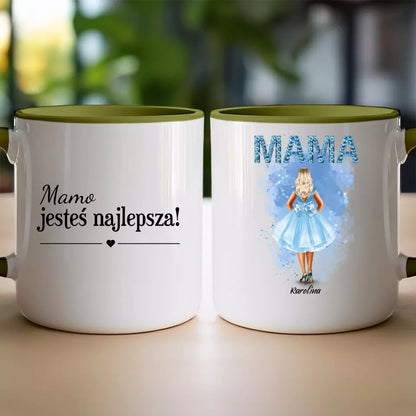 Personalizowany kubek na Dzień Matki "Mama w sukience", z imieniem