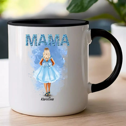 Personalizowany kubek na Dzień Matki "Mama w sukience", z imieniem