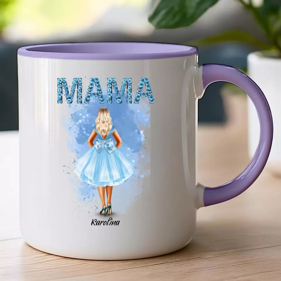 Personalizowany kubek na Dzień Matki "Mama w sukience", z imieniem