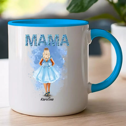 Personalizowany kubek na Dzień Matki "Mama w sukience", z imieniem