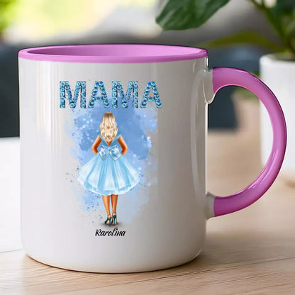 Personalizowany kubek na Dzień Matki "Mama w sukience", z imieniem