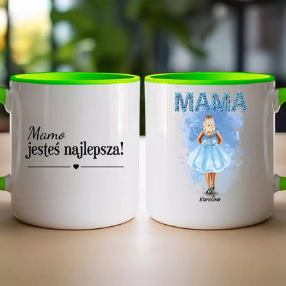 Personalizowany kubek na Dzień Matki "Mama w sukience", z imieniem