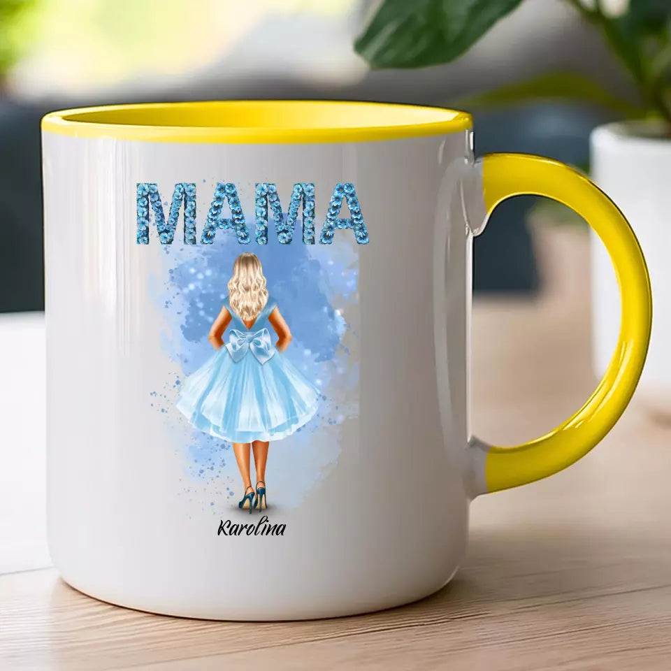 Personalizowany kubek na Dzień Matki "Mama w sukience", z imieniem