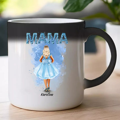 Personalizowany kubek na Dzień Matki "Mama w sukience", z imieniem