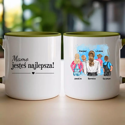 Personalizowany kubek dla Mamy "Mama i dzieci", 2-5 osób