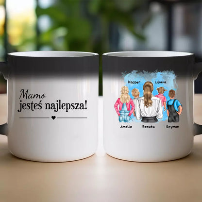 Personalizowany kubek dla Mamy "Mama i dzieci", 2-5 osób