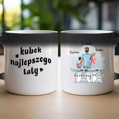 Kubek na Dzień Ojca "Tata z dziećmi", 1-2 dzieci