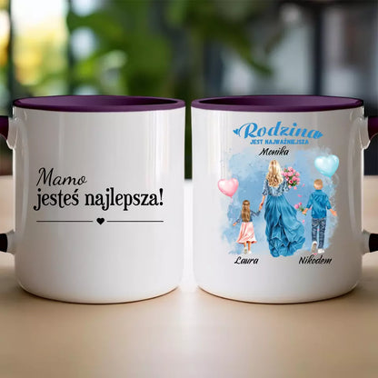 Personalizowany kubek dla Mamy "Mama z dziećmi", 1-3 dzieci