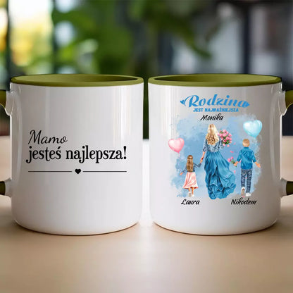 Personalizowany kubek dla Mamy "Mama z dziećmi", 1-3 dzieci