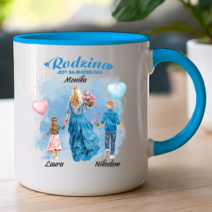 Personalizowany kubek dla Mamy "Mama z dziećmi", 1-3 dzieci