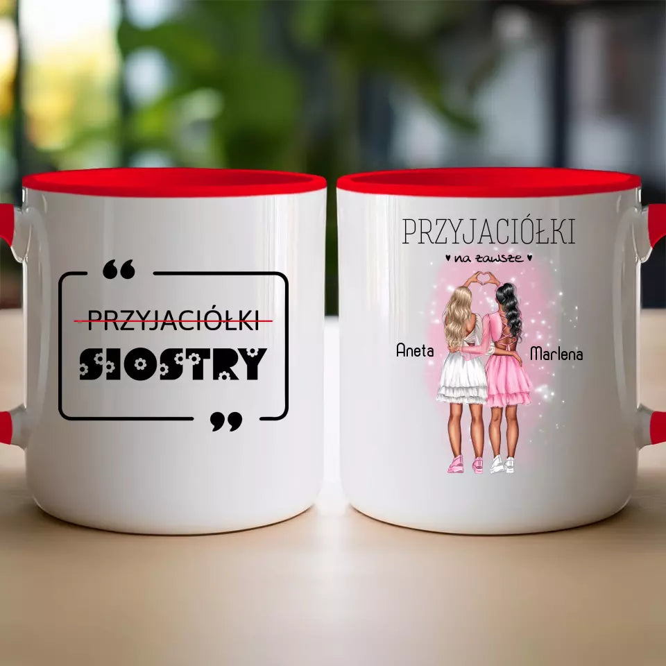 Kubek dla Przyjaciółek "Przyjaciółki na zawsze", z imionami