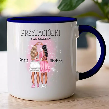 Kubek dla Przyjaciółek "Przyjaciółki na zawsze", z imionami