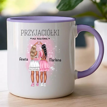 Kubek dla Przyjaciółek "Przyjaciółki na zawsze", z imionami