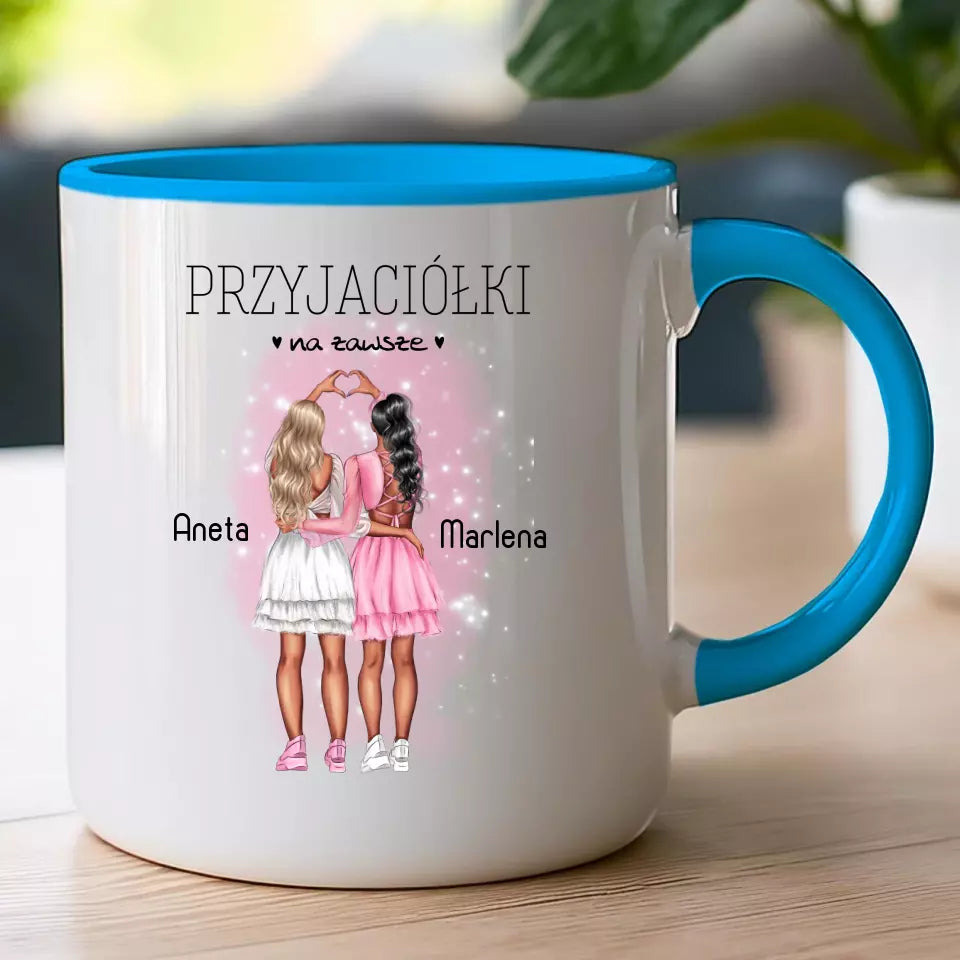 Kubek dla Przyjaciółek "Przyjaciółki na zawsze", z imionami