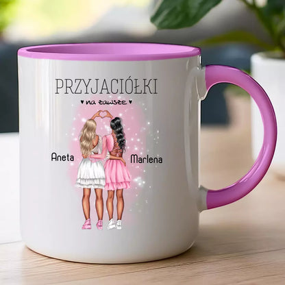 Kubek dla Przyjaciółek "Przyjaciółki na zawsze", z imionami