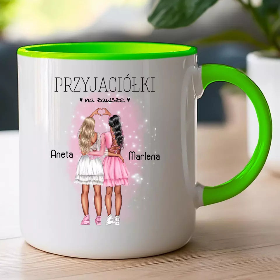 Kubek dla Przyjaciółek "Przyjaciółki na zawsze", z imionami