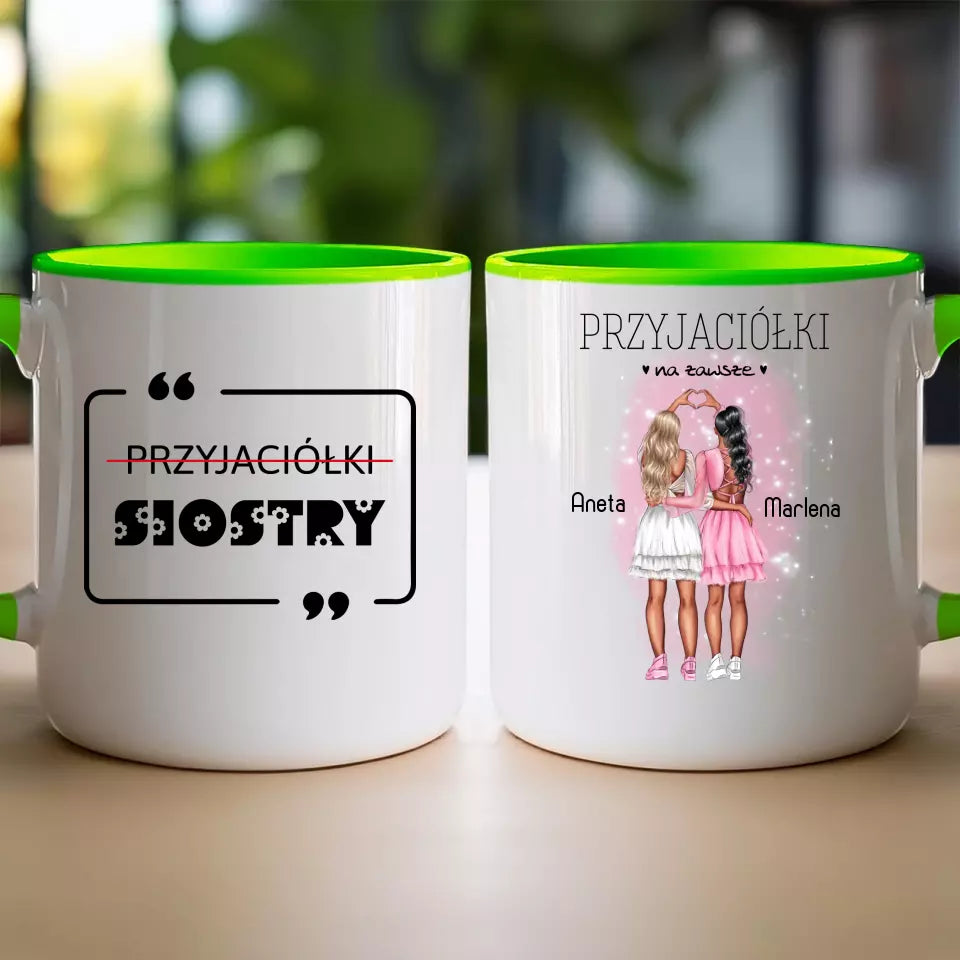 Kubek dla Przyjaciółek "Przyjaciółki na zawsze", z imionami