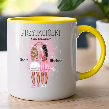 Kubek dla Przyjaciółek "Przyjaciółki na zawsze", z imionami