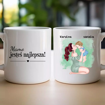 Kubek na Dzień Matki "Mama z dzieckiem na rękach"