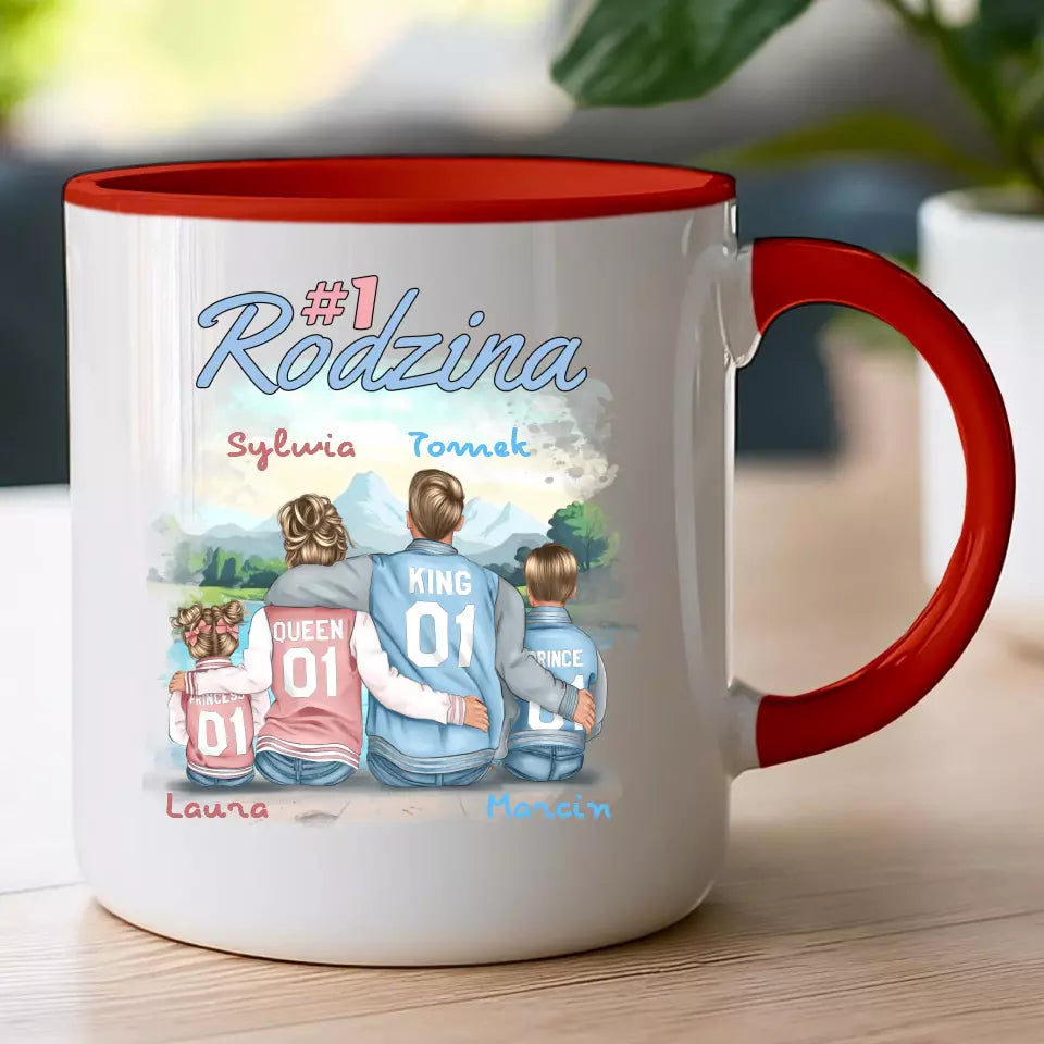 Kubek personalizowany "Rodzinka Królewska, Queen, King"