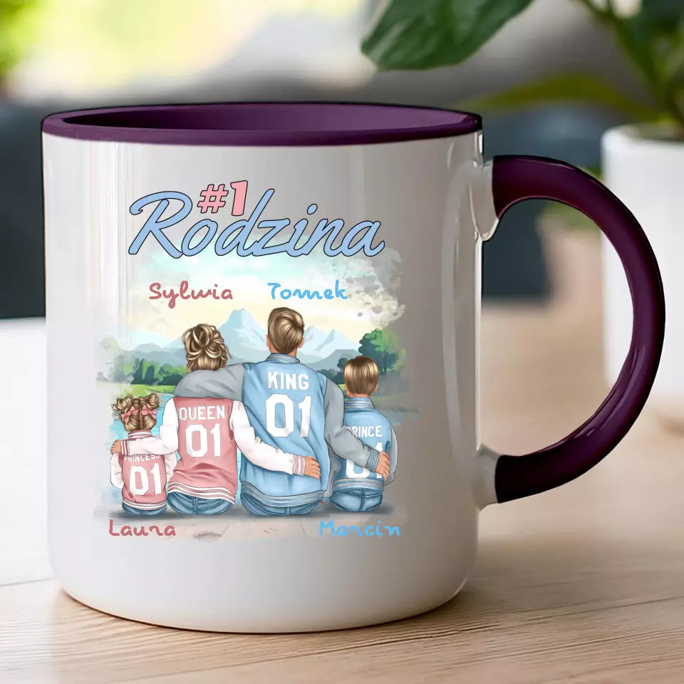 Kubek personalizowany "Rodzinka Królewska, Queen, King"