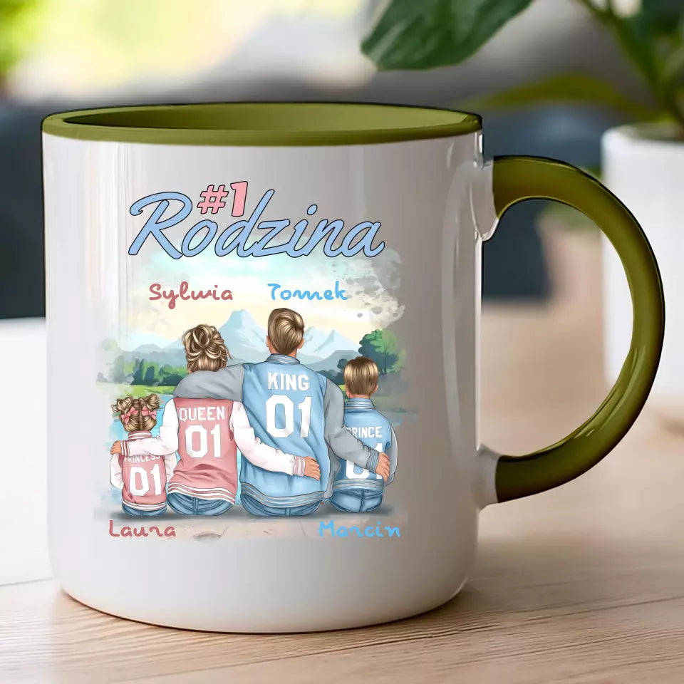 Kubek personalizowany "Rodzinka Królewska, Queen, King"