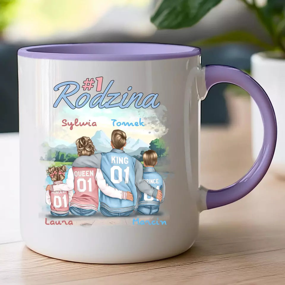 Kubek personalizowany "Rodzinka Królewska, Queen, King"