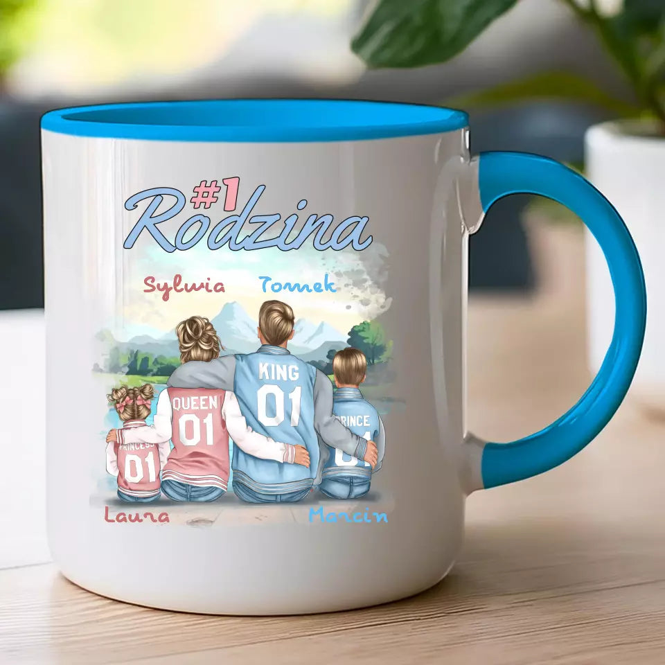 Kubek personalizowany "Rodzinka Królewska, Queen, King"