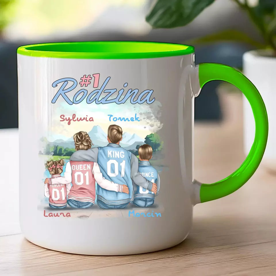 Kubek personalizowany "Rodzinka Królewska, Queen, King"