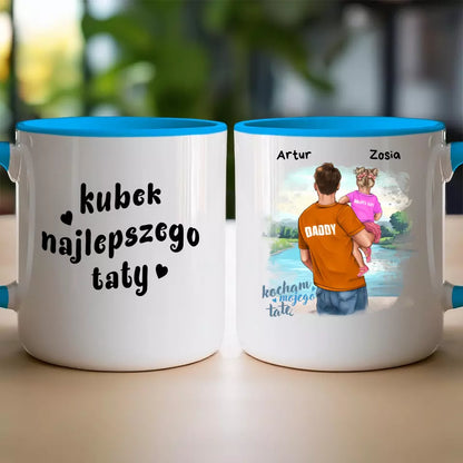 Kubek dla Taty "Tata z córką na rękach"