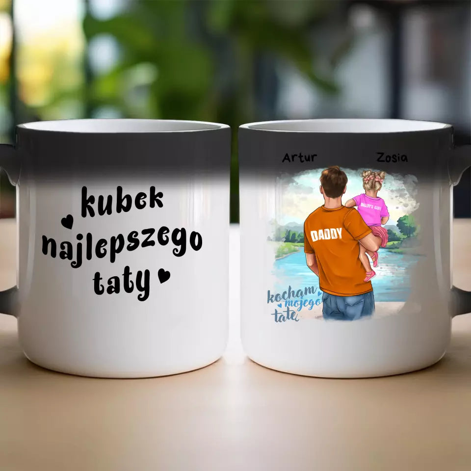 Kubek dla Taty "Tata z córką na rękach"