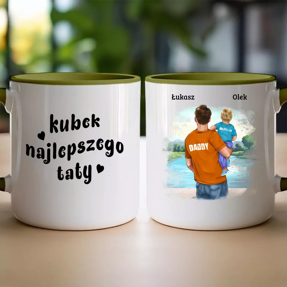 Kubek dla Taty "Tata z synem na rękach"