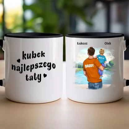 Kubek dla Taty "Tata z synem na rękach"