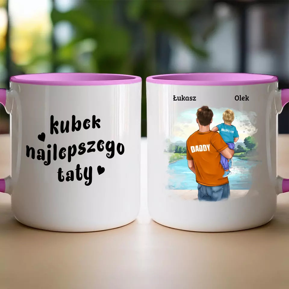 Kubek dla Taty "Tata z synem na rękach"