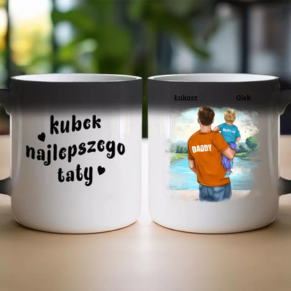 Kubek dla Taty "Tata z synem na rękach"