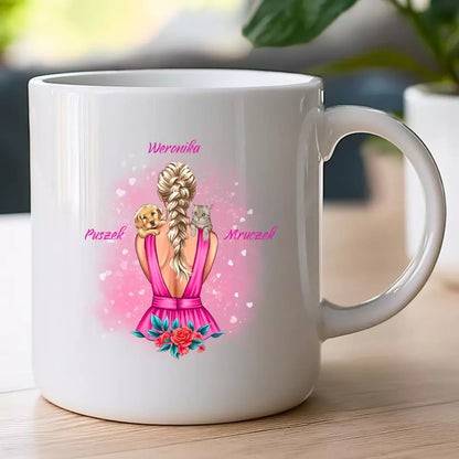 Kubek personalizowany dla kobiety - ze zwierzakami #16
