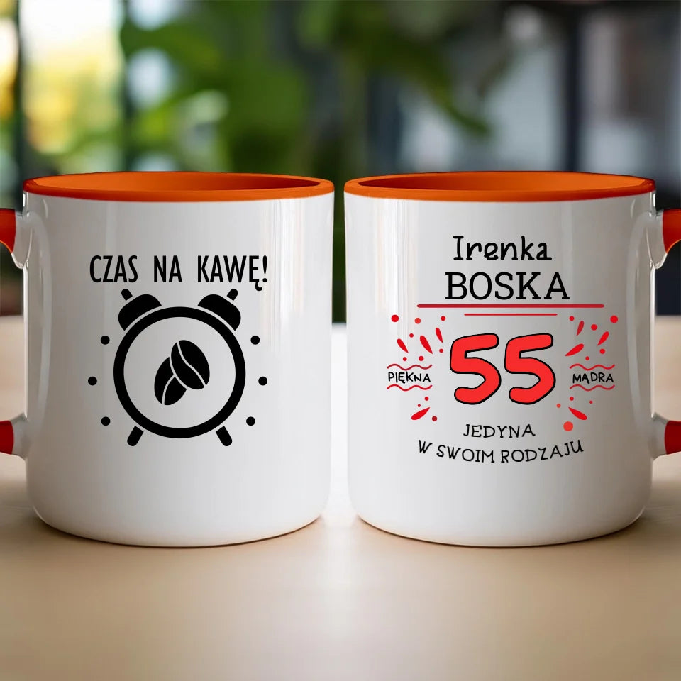 Kubek na Urodziny "Boska 55-tka", personalizowana