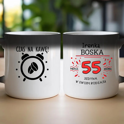 Kubek na Urodziny "Boska 55-tka", personalizowana