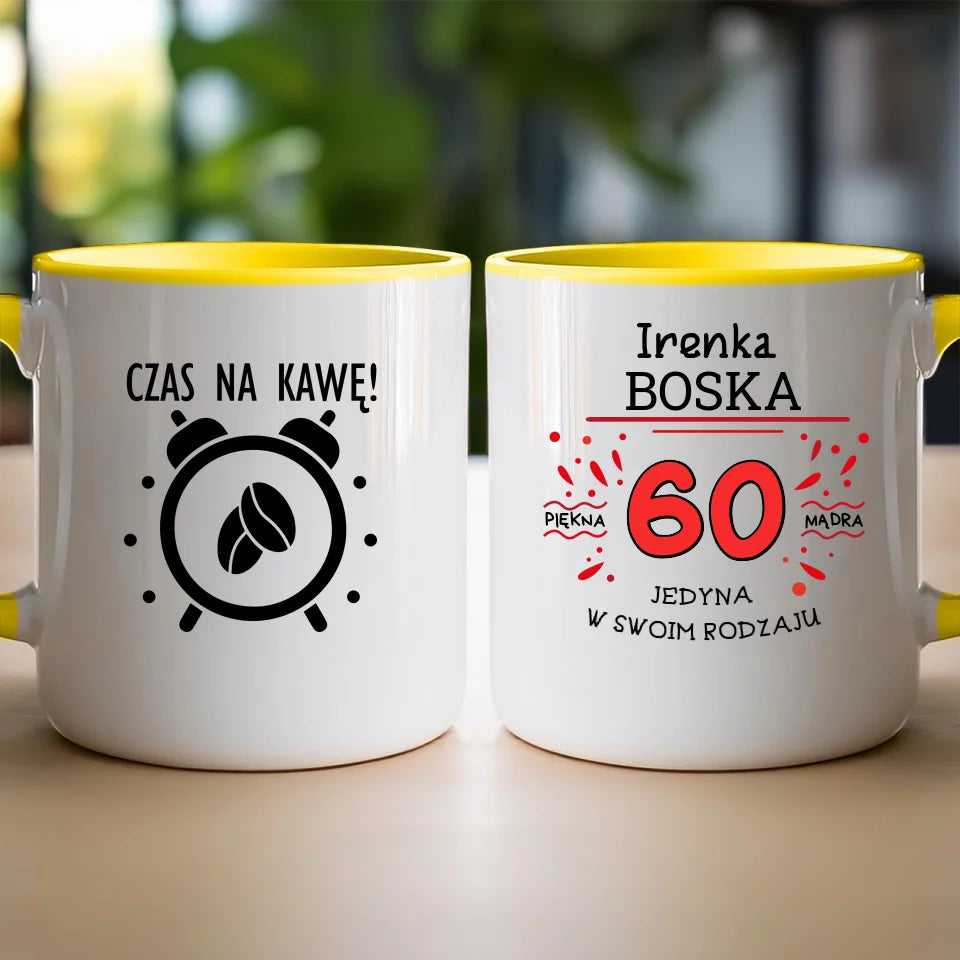 Kubek na Urodziny "Boska 60-tka", personalizowana