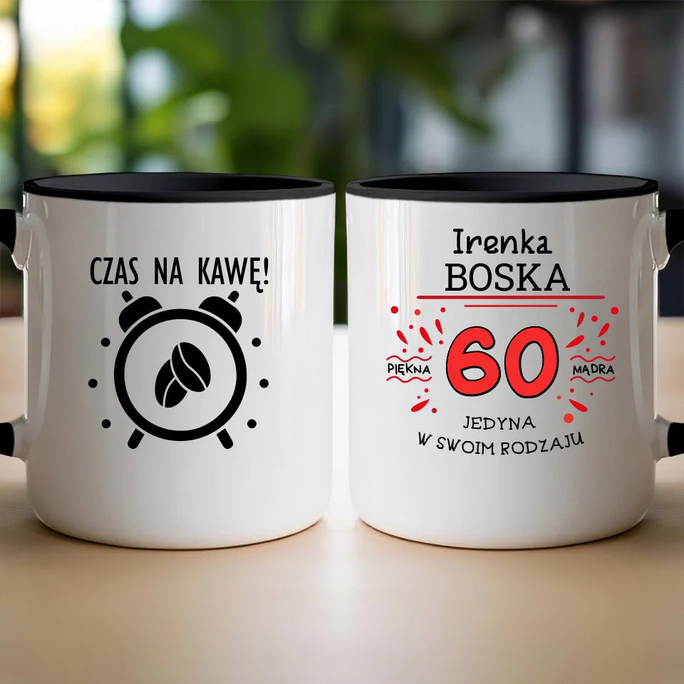 Kubek na Urodziny "Boska 60-tka", personalizowana