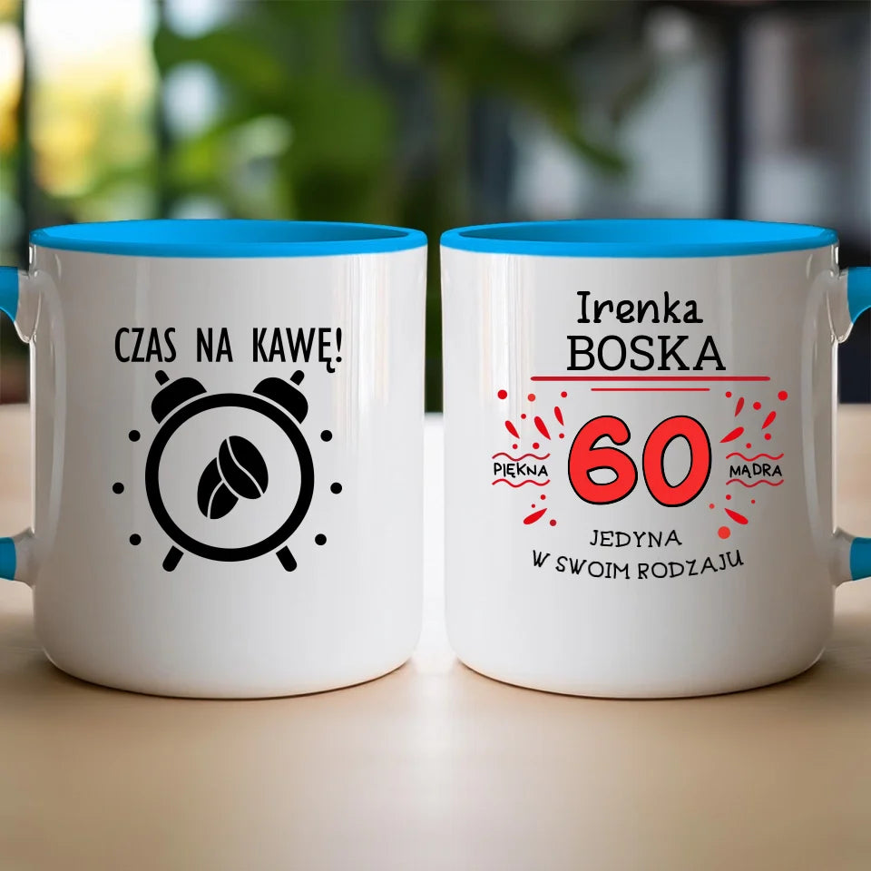 Kubek na Urodziny "Boska 60-tka", personalizowana