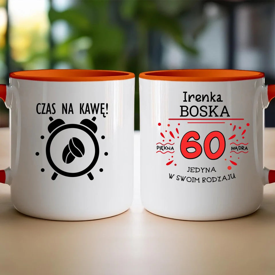 Kubek na Urodziny "Boska 60-tka", personalizowana