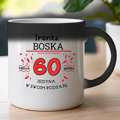 Kubek na Urodziny "Boska 60-tka", personalizowana