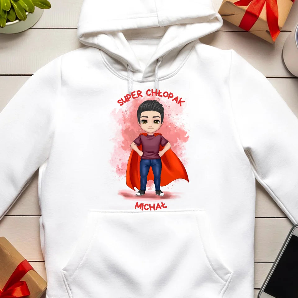 Bluza kangur na Dzień Chłopaka "Super Chłopak", personalizowana