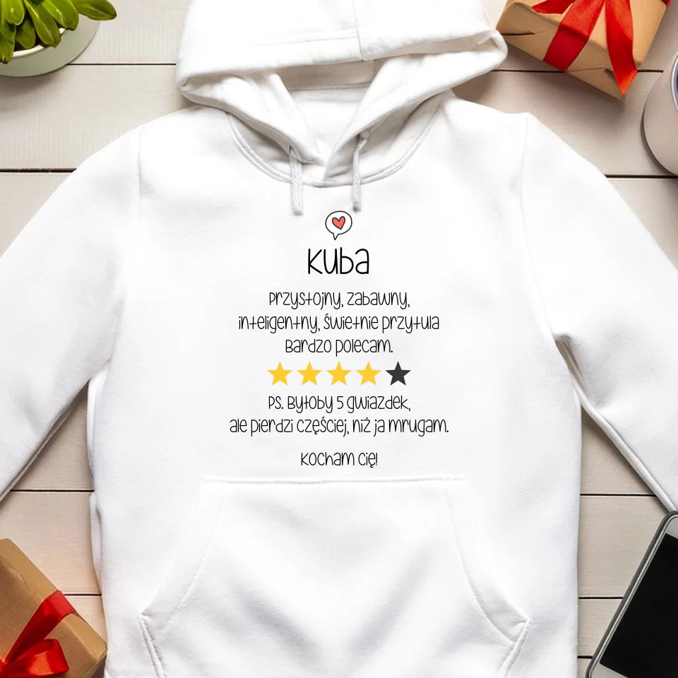 Personalizowana bluza kangur na Dzień Chłopaka "Chłopak 5/5"