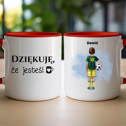 Kubek na Dzień Chłopaka "Piłkarz", personalizowany