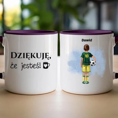 Kubek na Dzień Chłopaka "Piłkarz", personalizowany