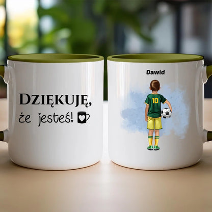 Kubek na Dzień Chłopaka "Piłkarz", personalizowany