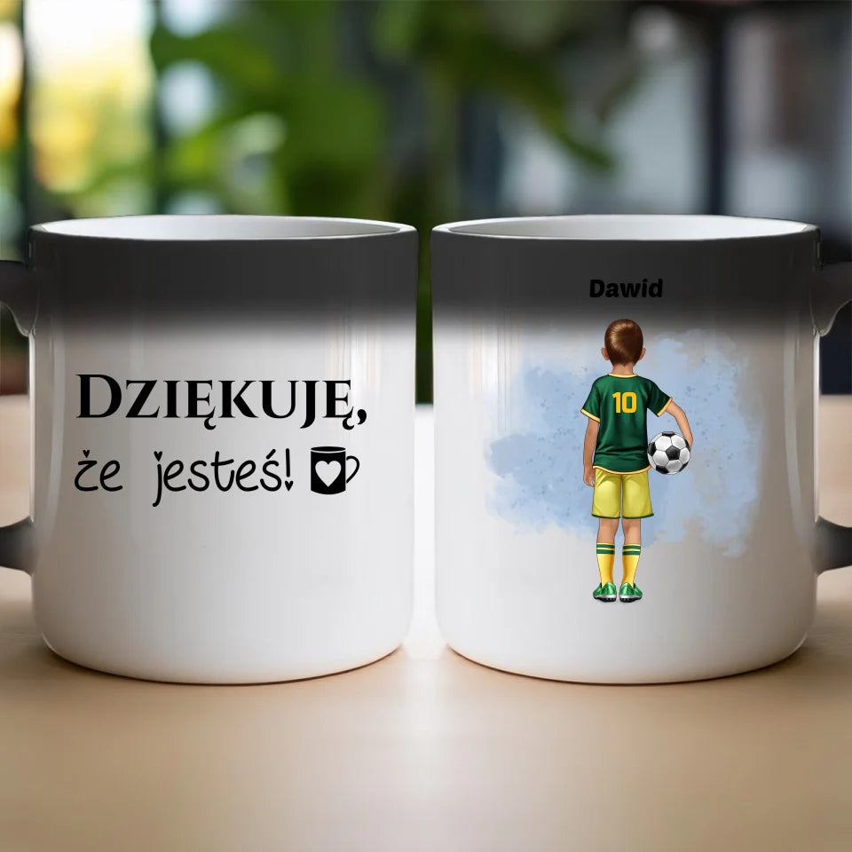 Kubek na Dzień Chłopaka "Piłkarz", personalizowany