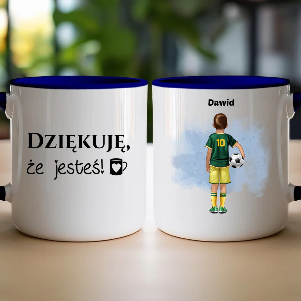 Kubek na Dzień Chłopaka "Piłkarz", personalizowany